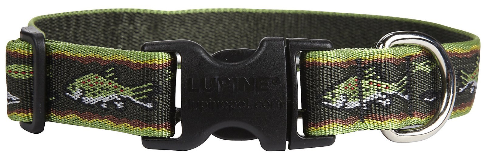 Collar LupinePet Originals patrón trucha de arroyo, duradero para paseos diarios