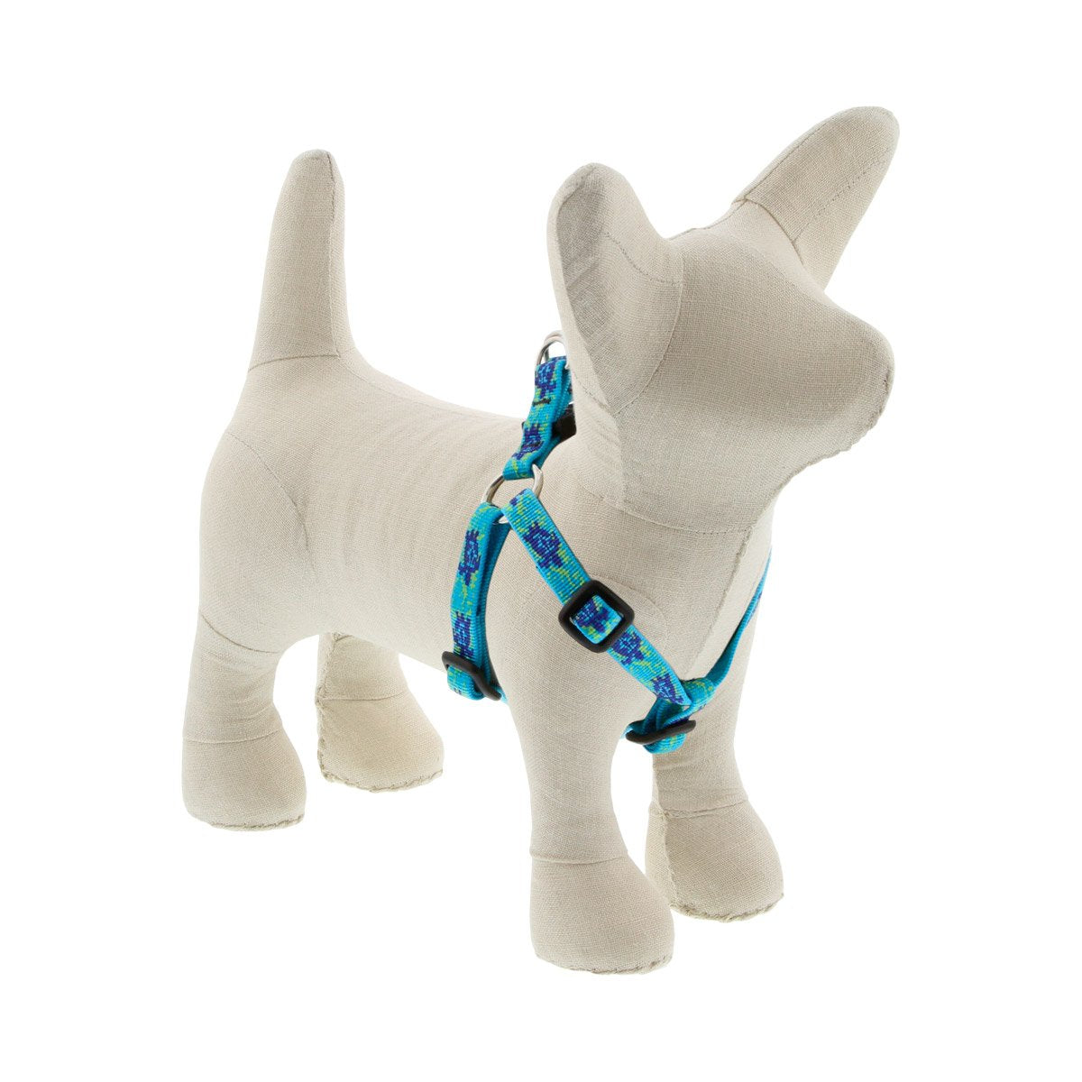 LupinePet Originals Turtle Reef close-up showcases durable jacquard weave for daily small-dog walks.