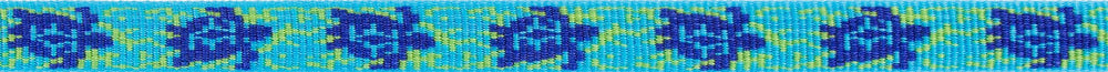 LupinePet Originals Turtle Reef pattern-woven webbing shows color-fast design for daily wear.