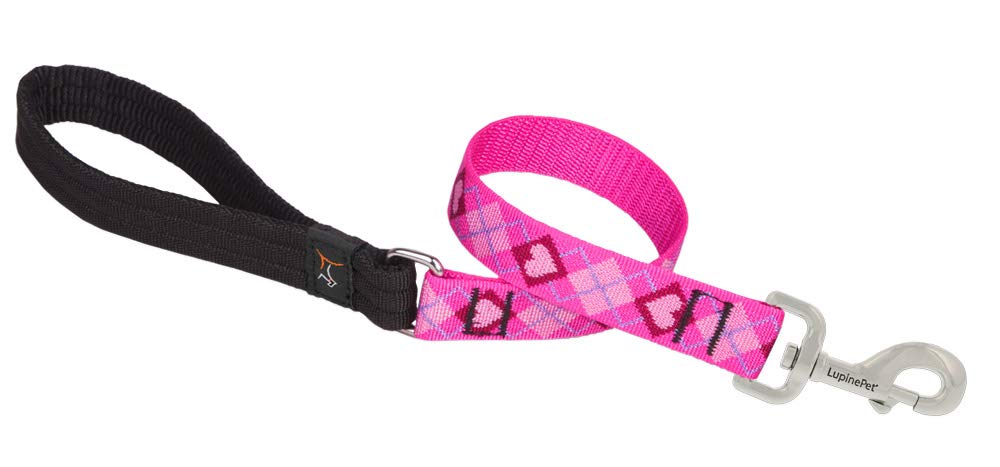 LupinePet Originals Puppy Love 2-foot traffic lead shows a durable woven pattern for medium to large dogs.