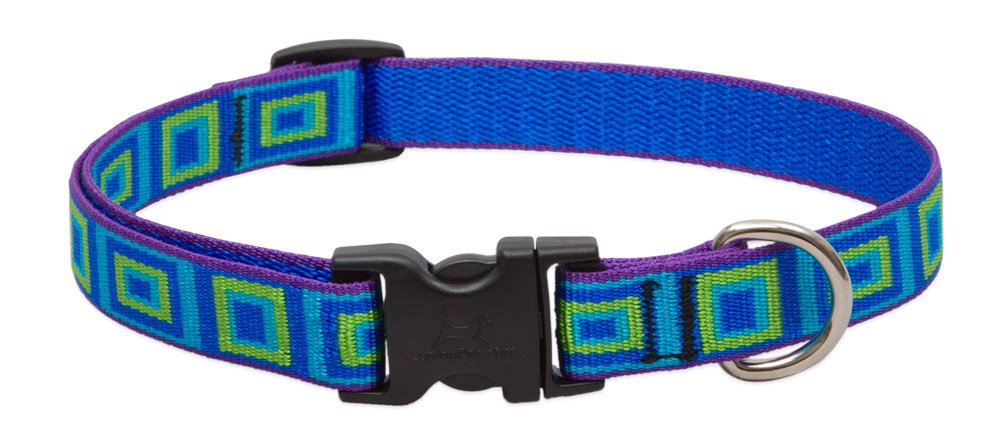 LupinePet Originals Sea Glass collar closeup highlighting durable woven nylon for everyday adventures.