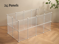 LURIVA clear plastic enclosure offers unobstructed pet visibility.