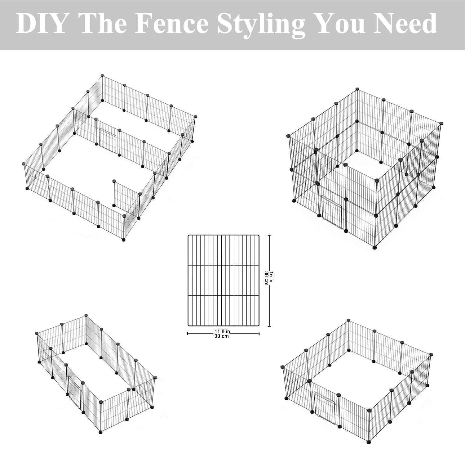 LURIVA DIY playpen panel closeup shows sturdy metal construction.