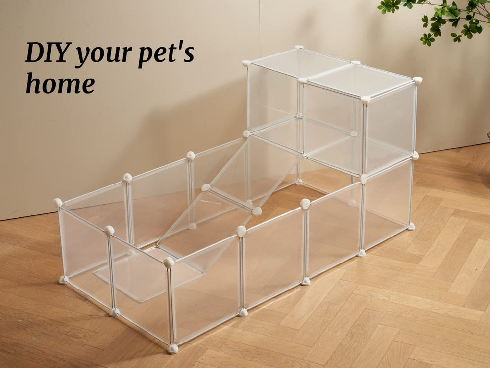 LURIVA transparent playpen demonstrates 24-panel modularity for flexible layouts.