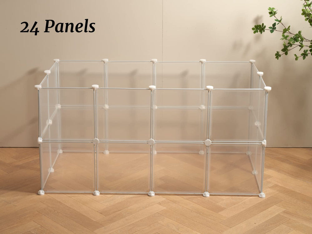 LURIVA transparent playpen outdoor use with clear sightlines for monitoring.