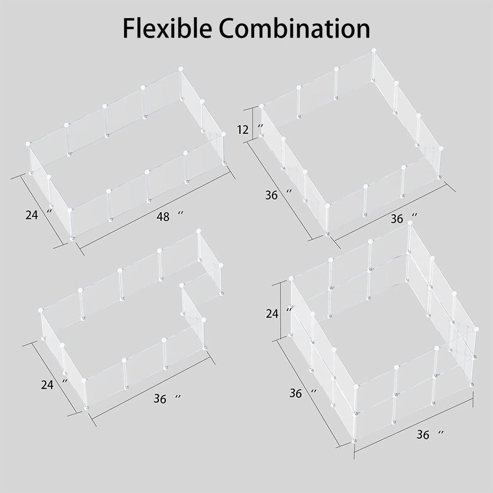 LURIVA transparent playpen for puppies supports supervised socialization in controlled spaces.