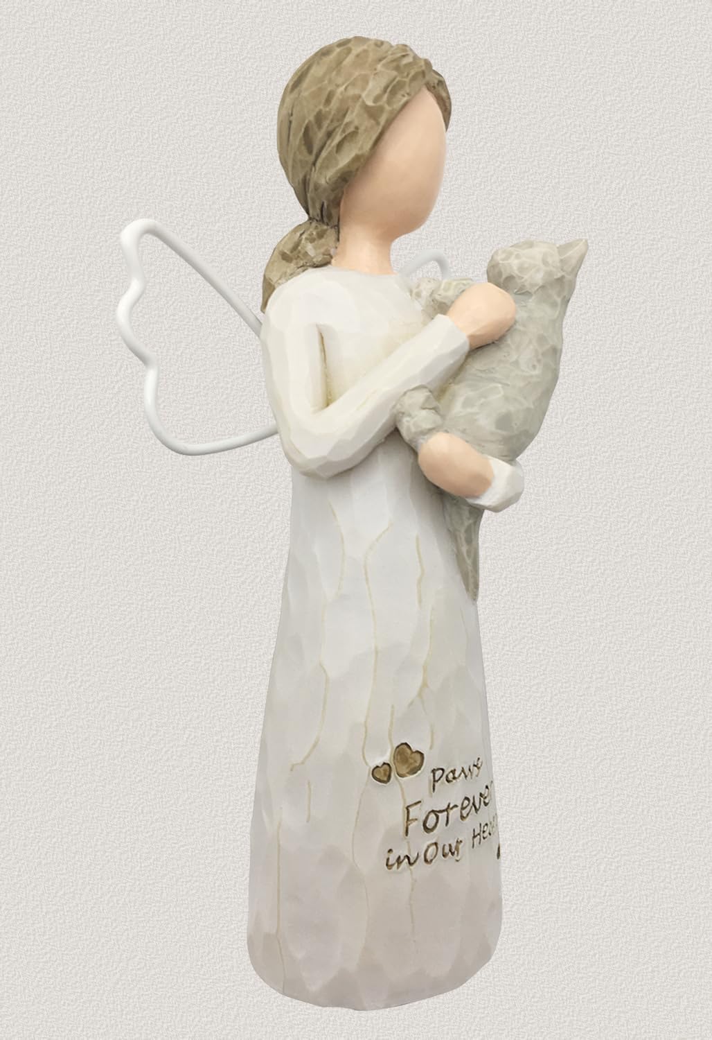 LUROLURORY cat memorial angel figure hand-colored for a warm tribute.