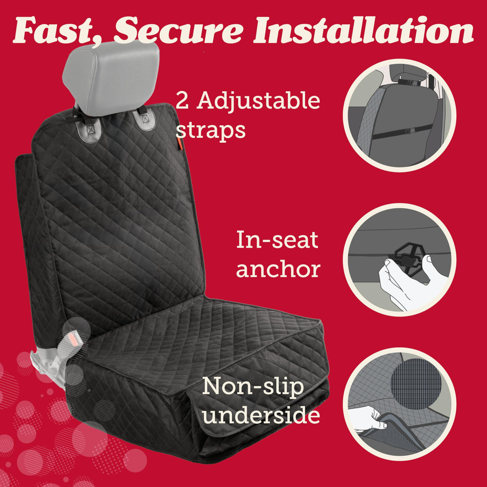 Lusso Gear dog seat cover front pack washable highlights easy cleaning