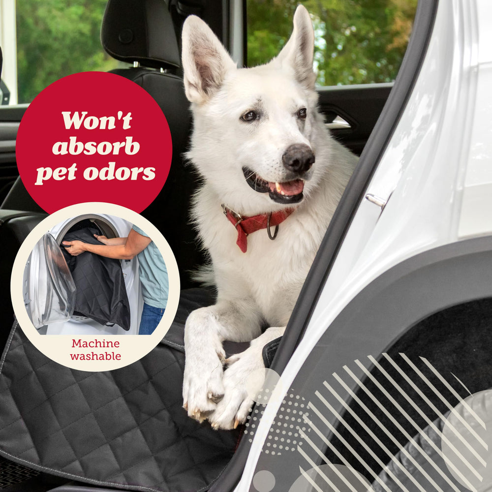 Lusso Gear universal-fit back seat cover for sedans, trucks, and SUVs.