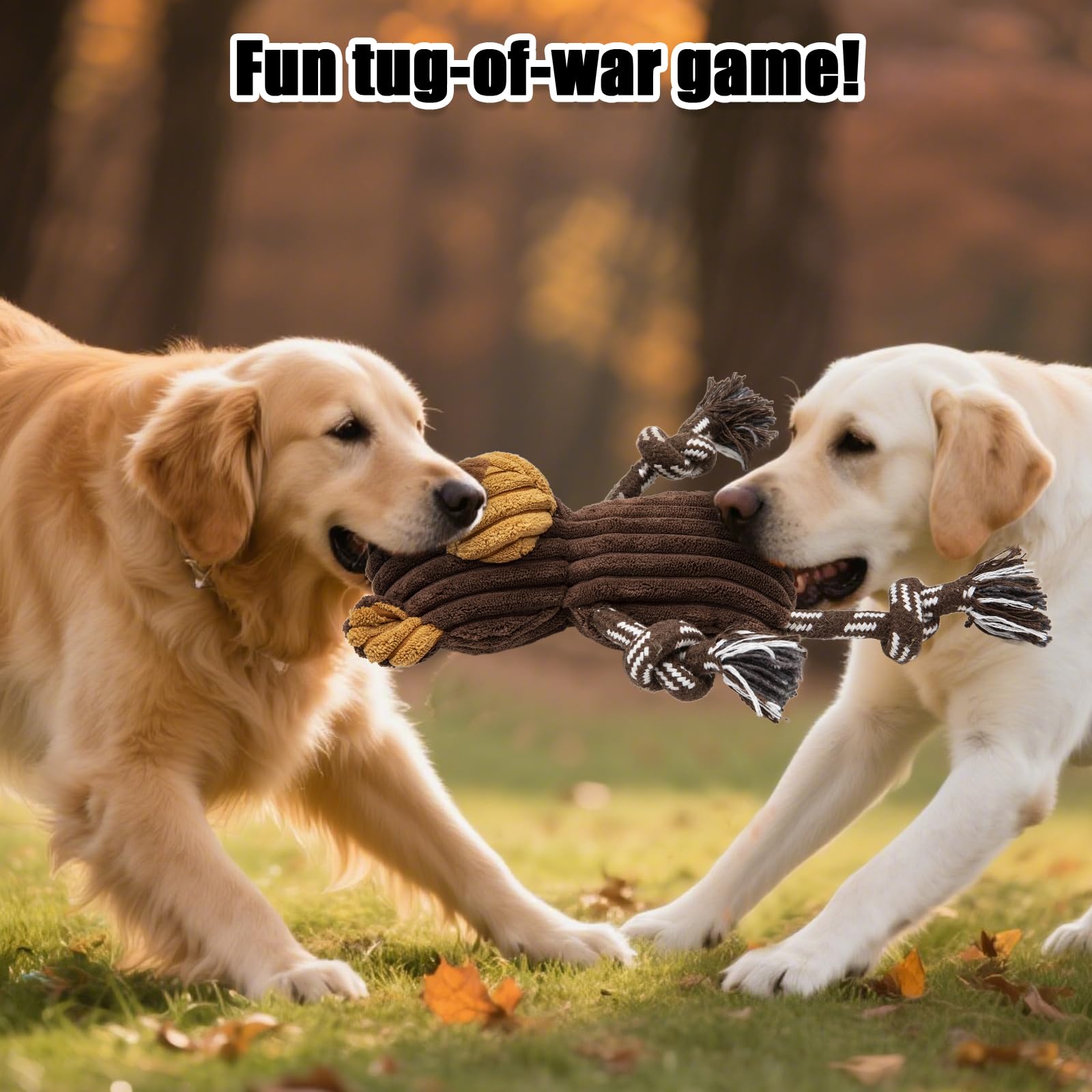 Luudoogs dog toy rope tug of war detail shows natural cotton knotting for sturdy games