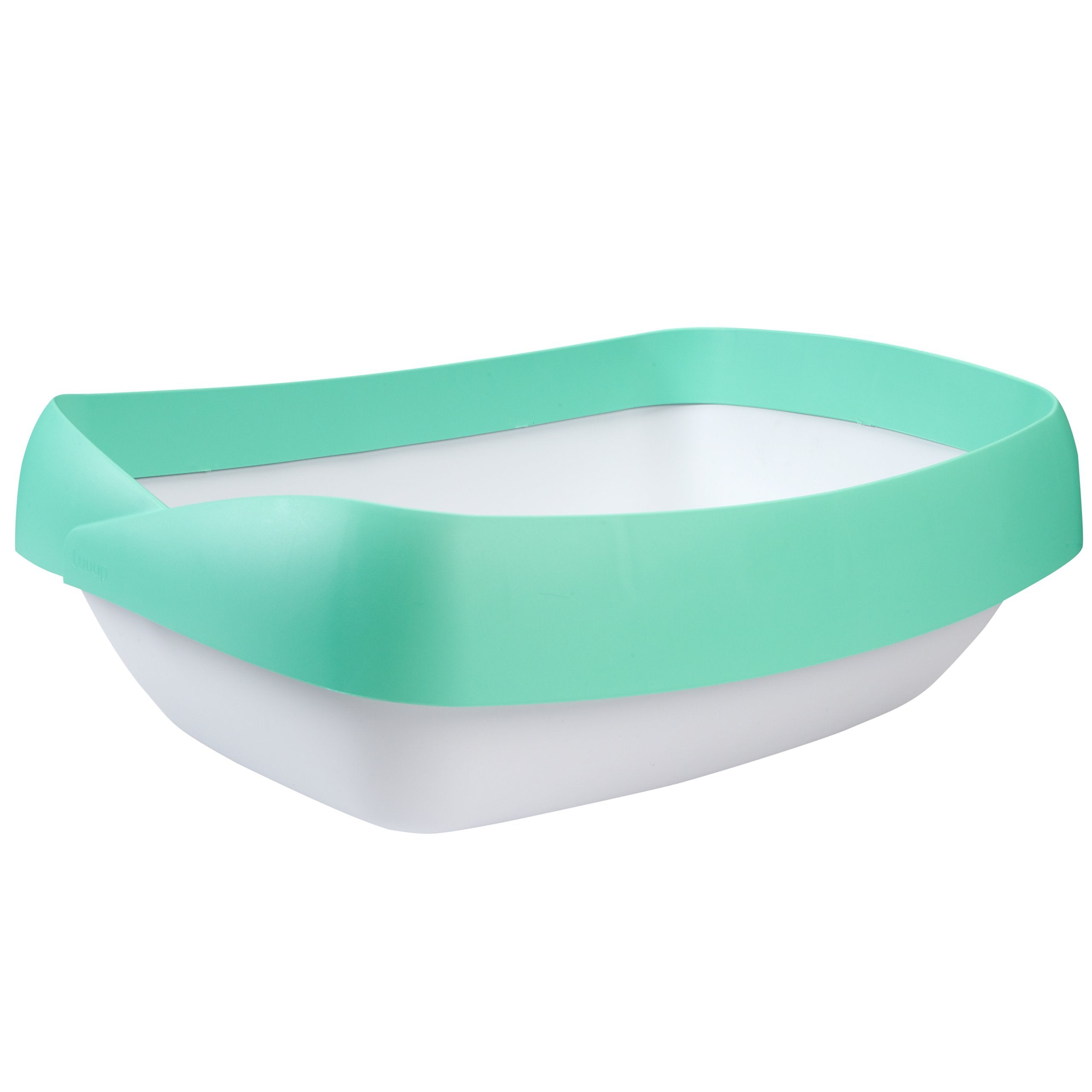 Luuup litter box spill guard shows high sides for contained litter and splashes.