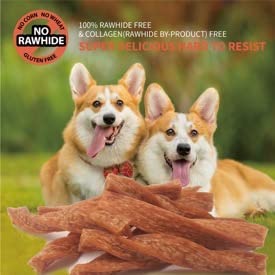 LuvChew high-protein, low-fat profile of puffed chicken twists in package
