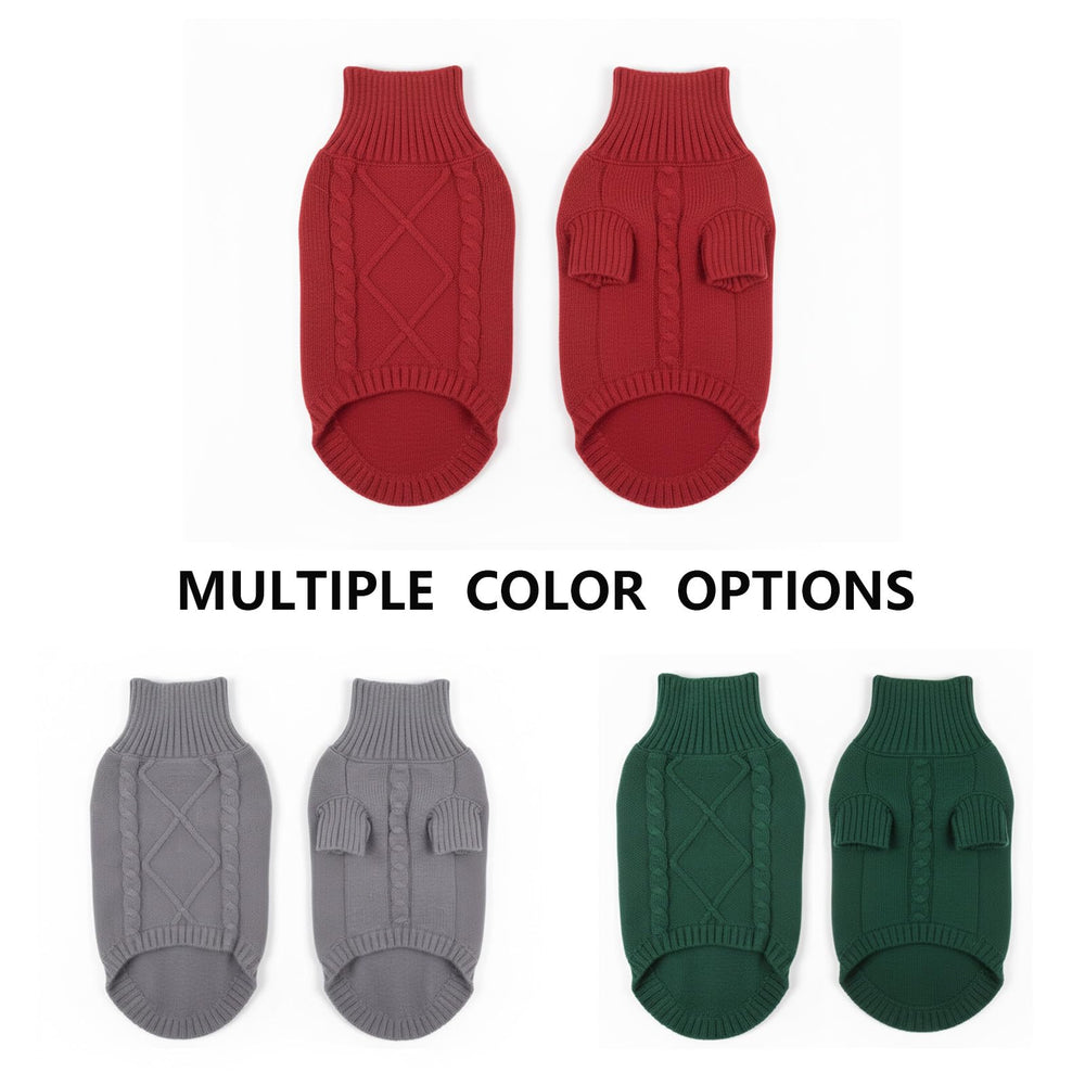 LUVMOJO sweater size-range suits small to XXL dogs for versatile use.