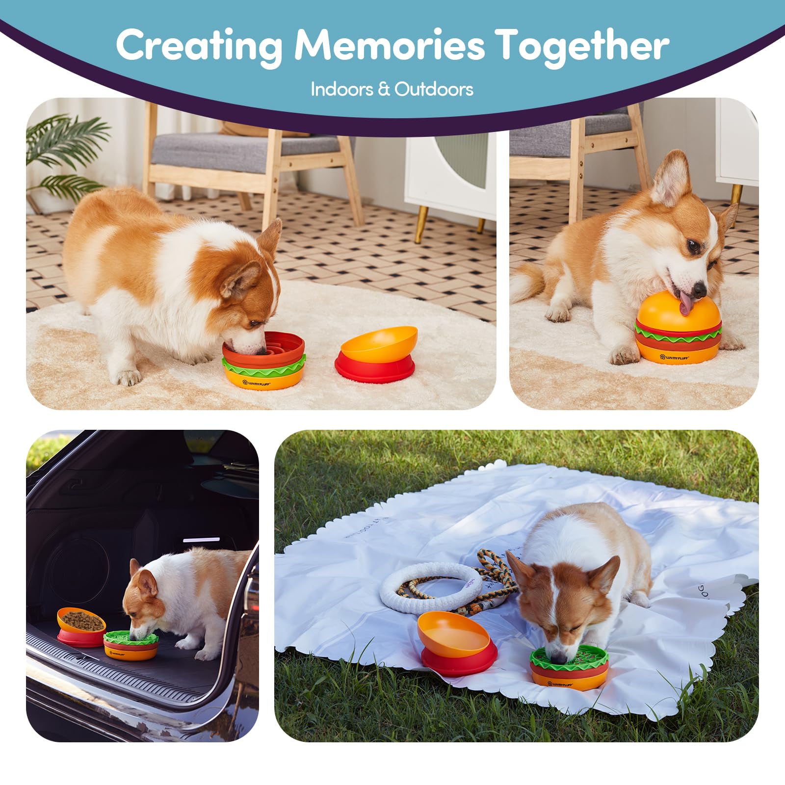 LuvMyFluff non-slip base keeps the bowl steady during eager mealtimes.