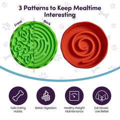 LuvMyFluff spiral slow feeder texture encourages mindful chewing and meal variety.