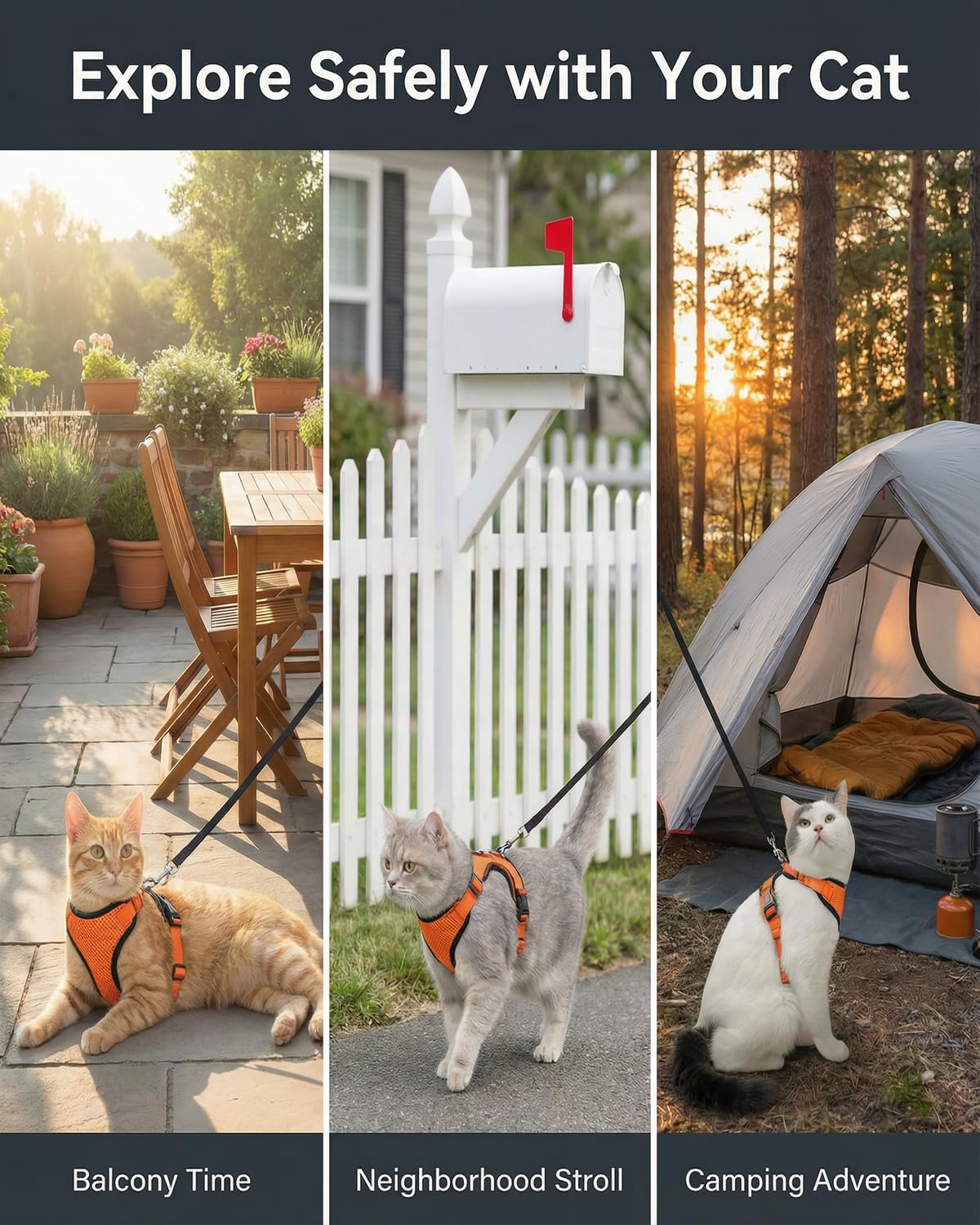 Luxelle adjustable XS-S-M sizes fit kittens to adults for flexible use.