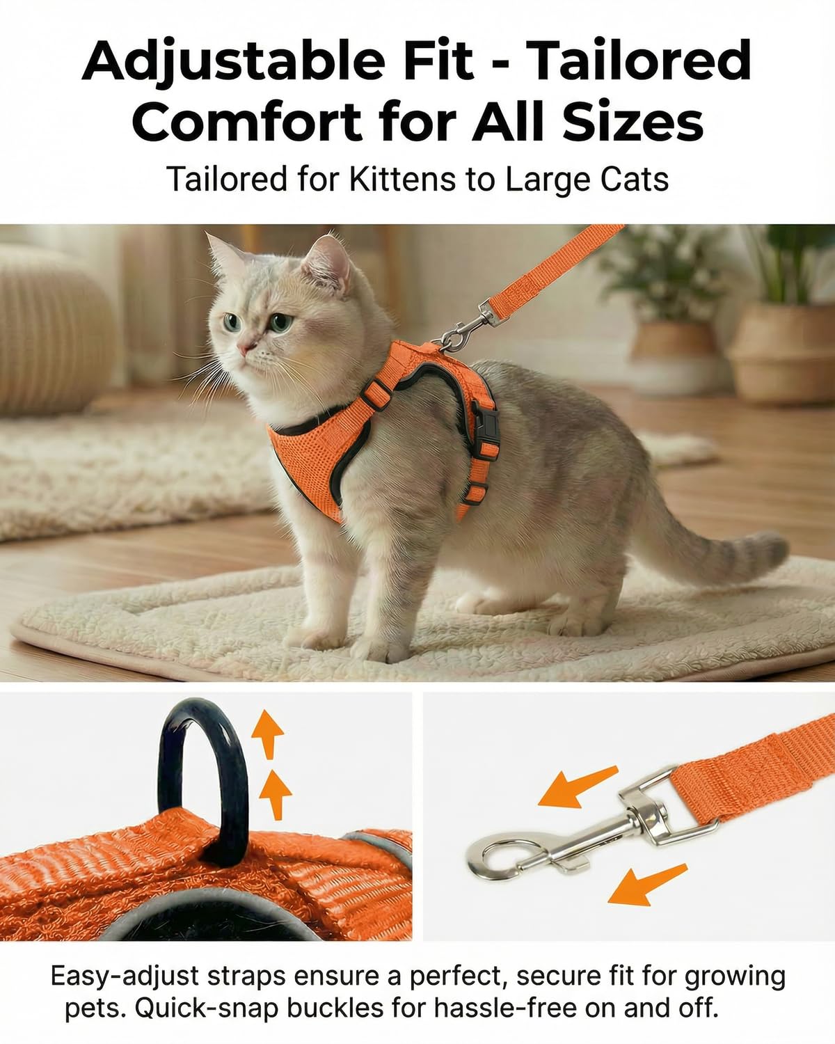 Luxelle breathable mesh fabric keeps cats cool on outdoor adventures.