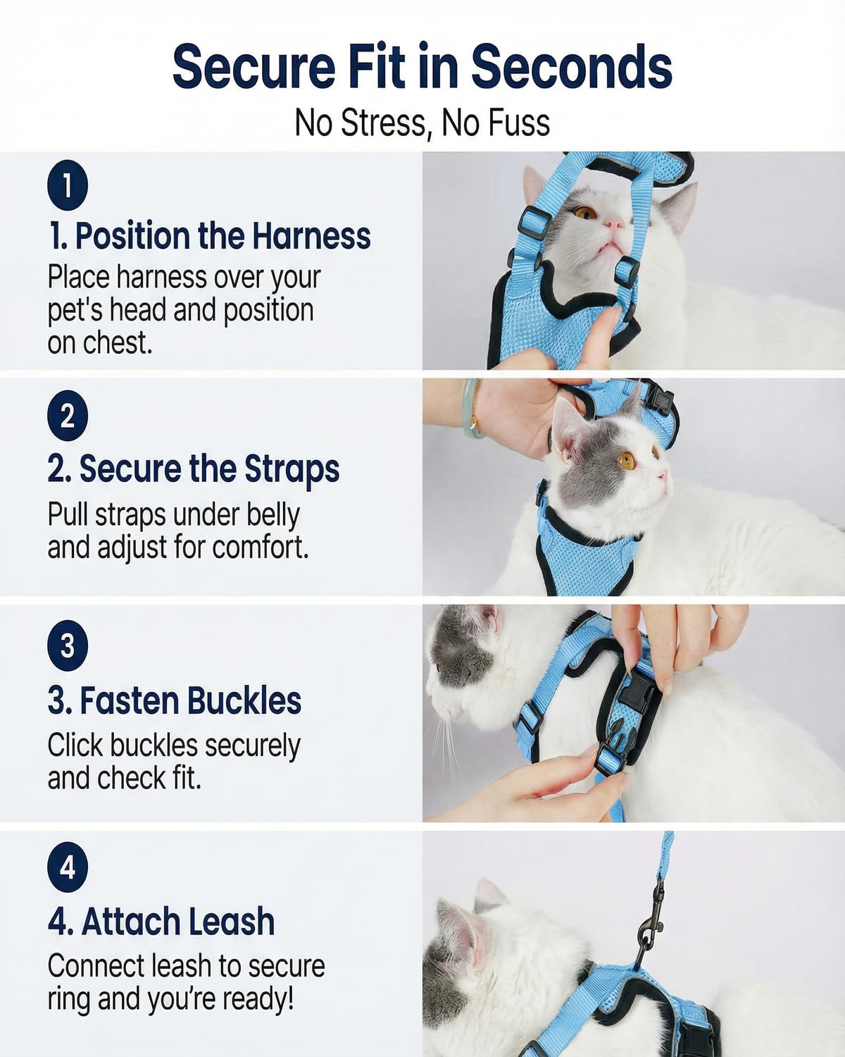 Luxelle ergonomic five-point pull dispersion reduces neck strain during walks.