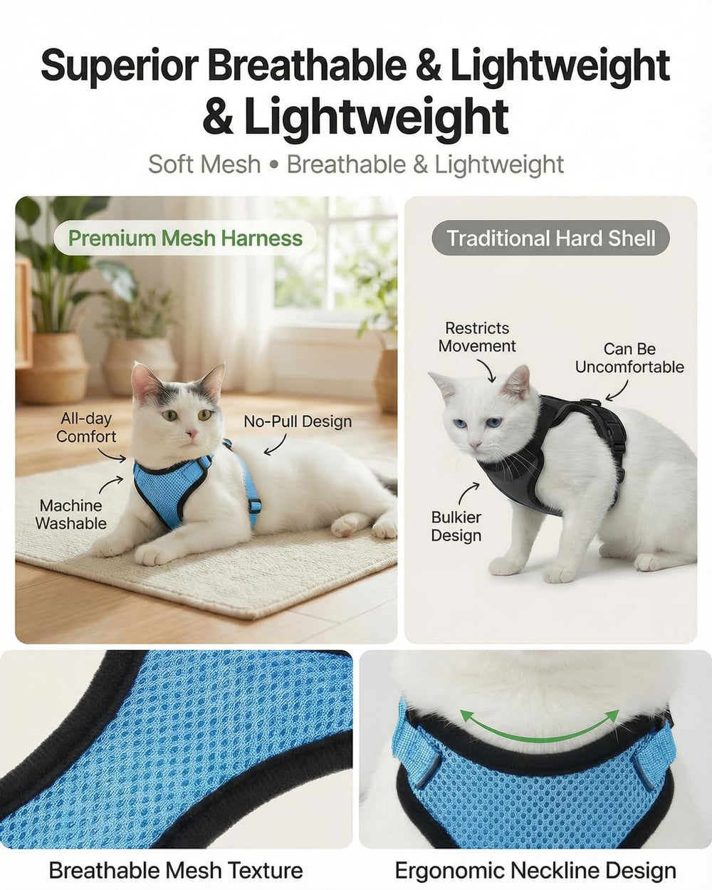Luxelle reflective strips enhance visibility for safe night-time walks.
