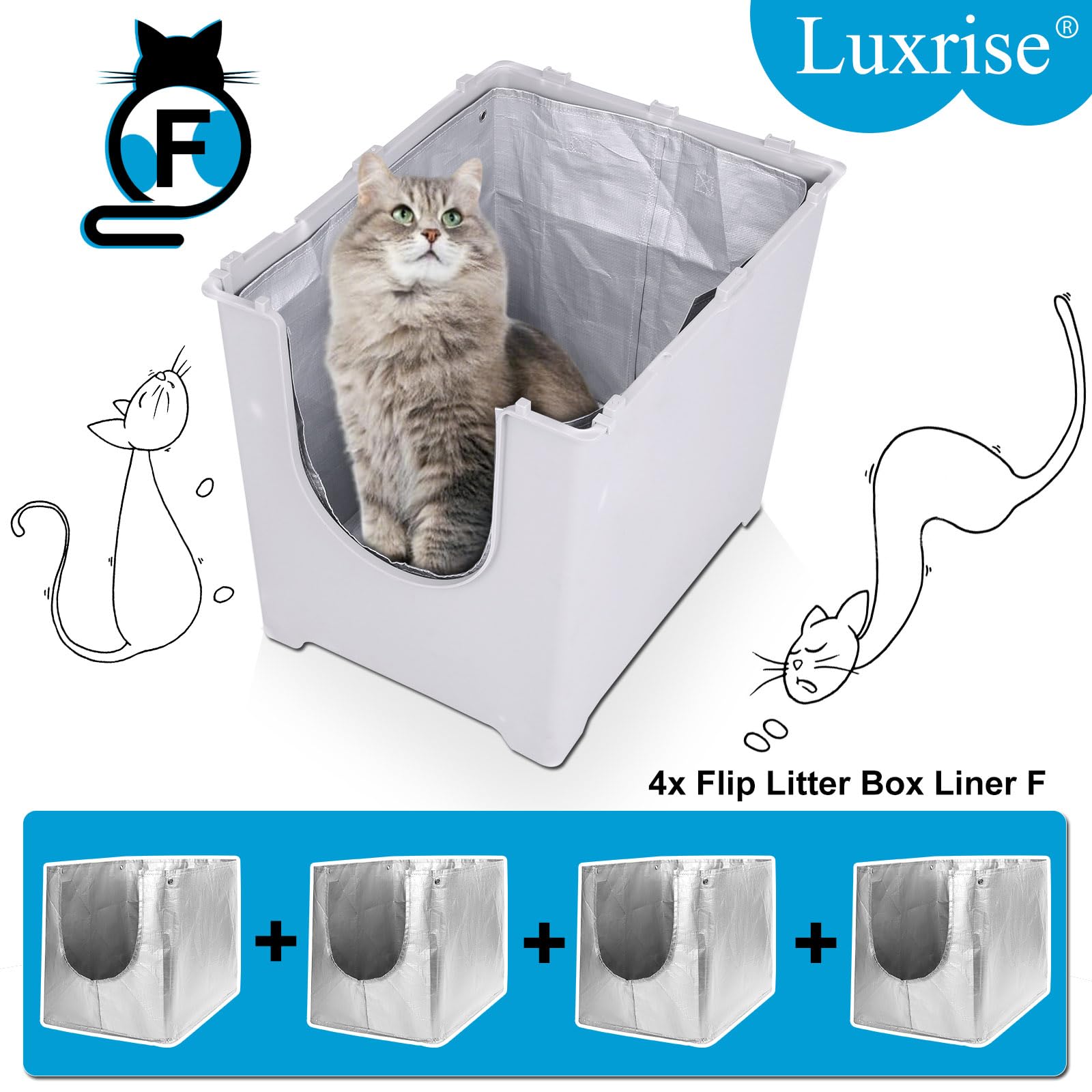 Luxrise Liner F 4-pack demonstrates durable reusable liners for upkeep.
