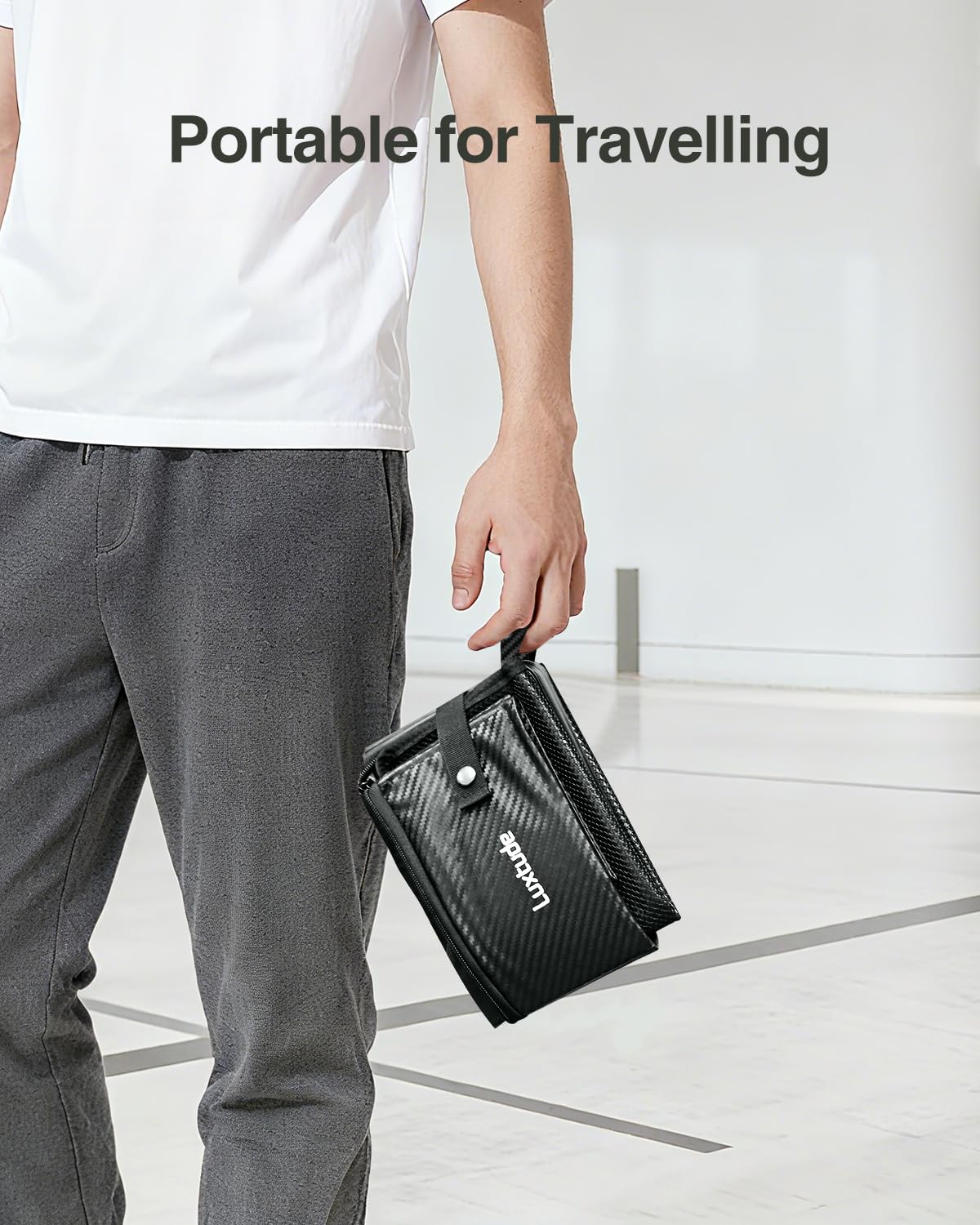 Luxtude larger size travel litter box ready for bigger cats.