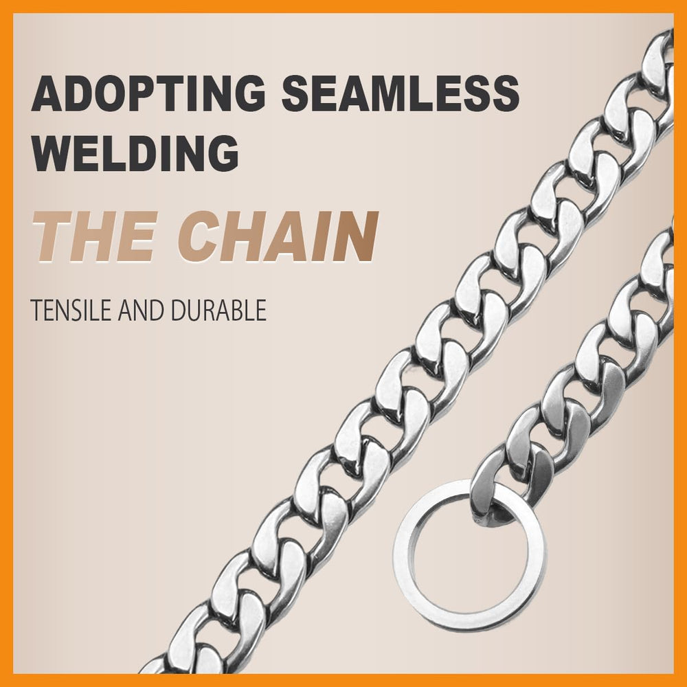Luxury Flat Chain Training Collar professional-grade build for serious canine training