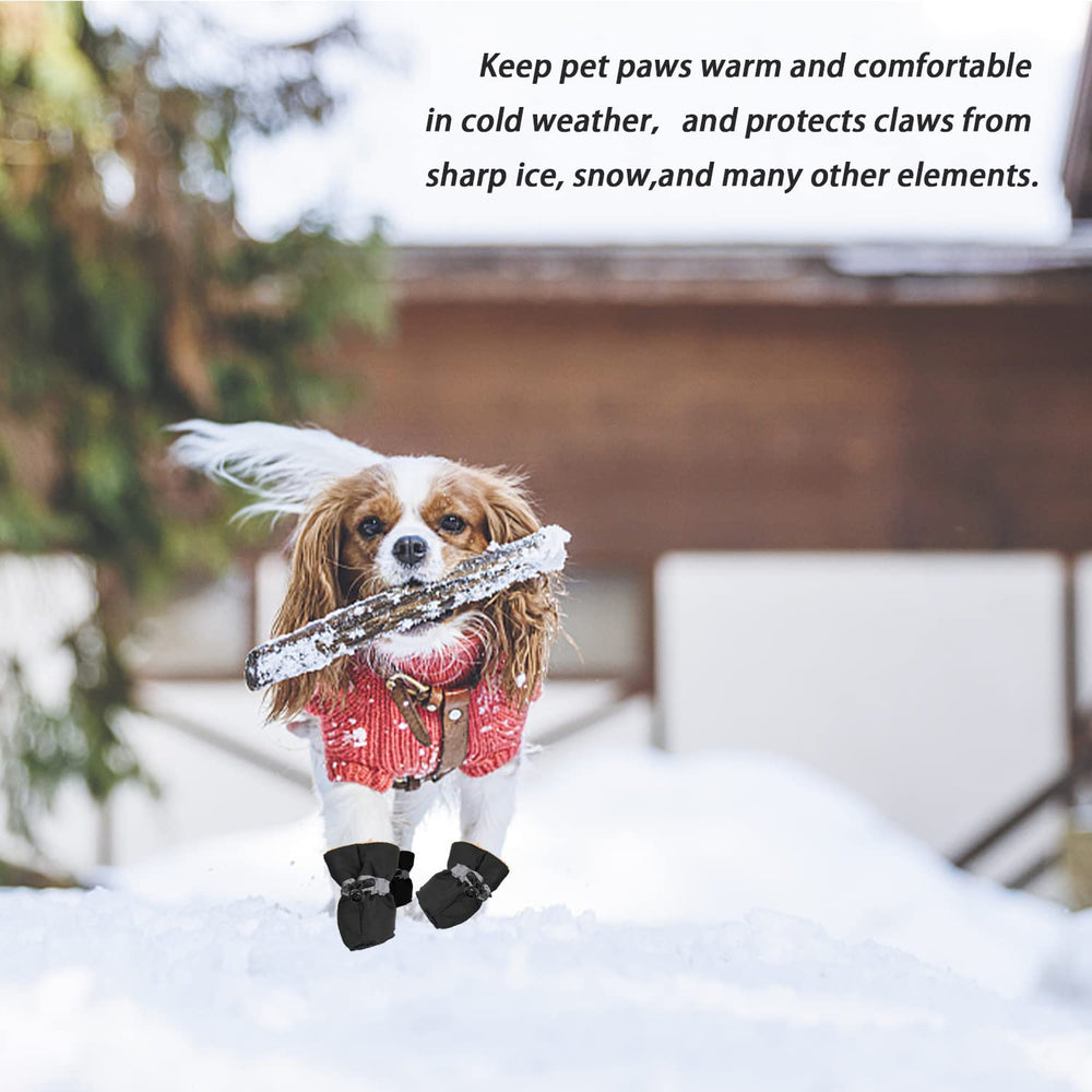LUZGAT dog snow boots color variants show style while protecting carpets.