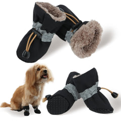 LUZGAT dog snow boots packaging highlights easy purchase for winter paw protection.