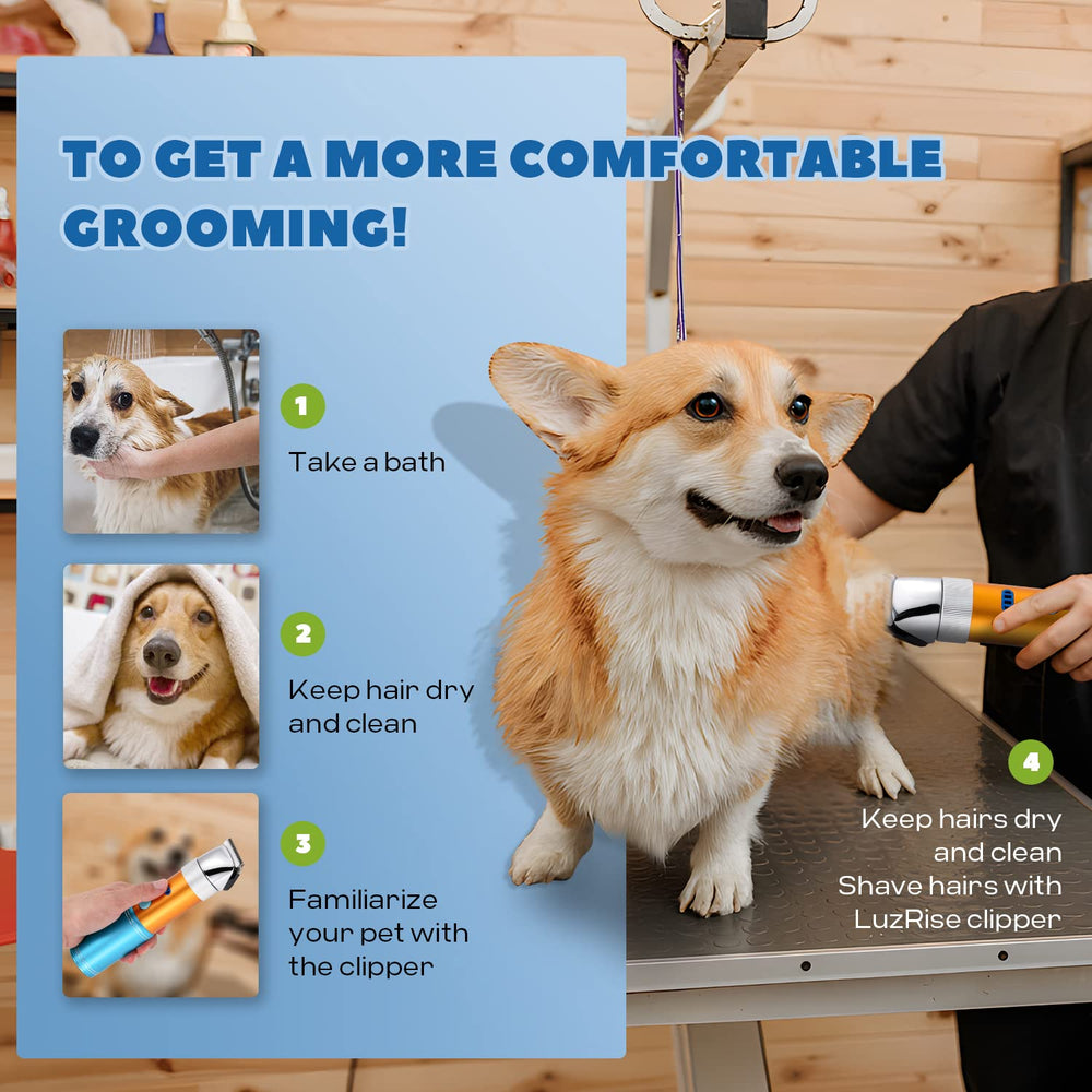 LuzRise dog clippers case and accessories for organized grooming kit