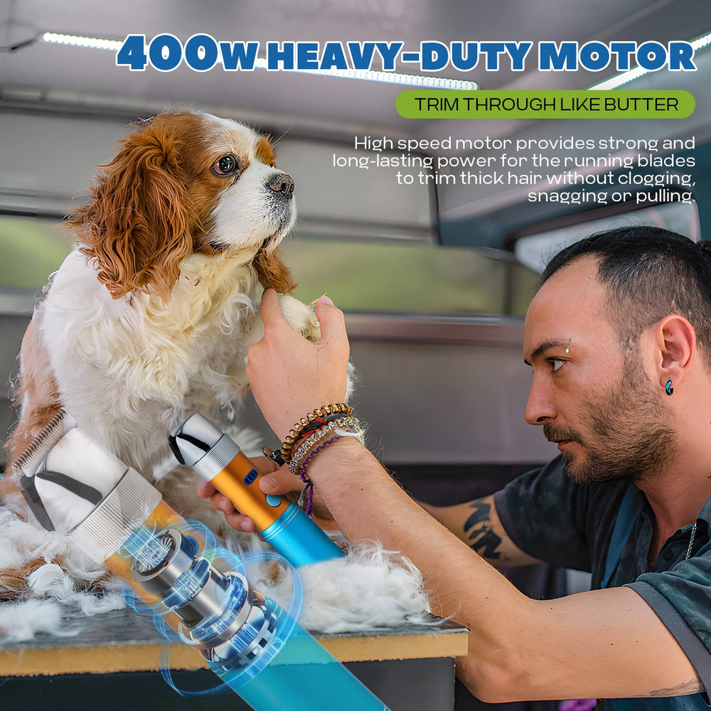 LuzRise dog clippers rechargeable battery enables long grooming without cords