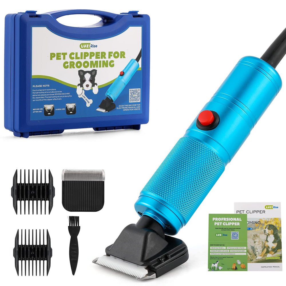 LuzRise Pet Clipper with long power cord ready for steady grooming sessions.