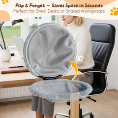 L&W BROS Cat Desk Bed heavy-duty clamps secure the perch for wobble-free work