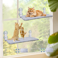 L&W BROS cat window perch foldable hammock for space-saving sunny naps