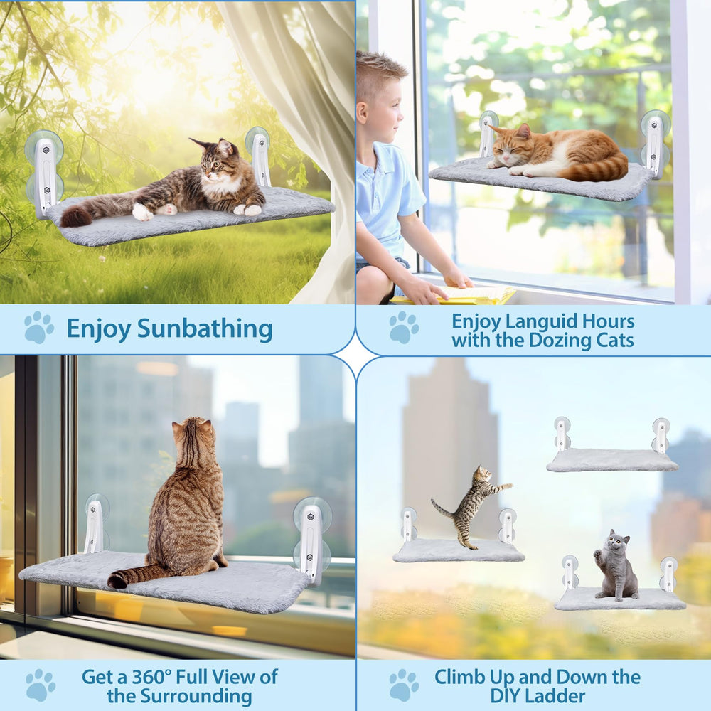 L&W BROS large-cat friendly perch enables shared views for multiple felines