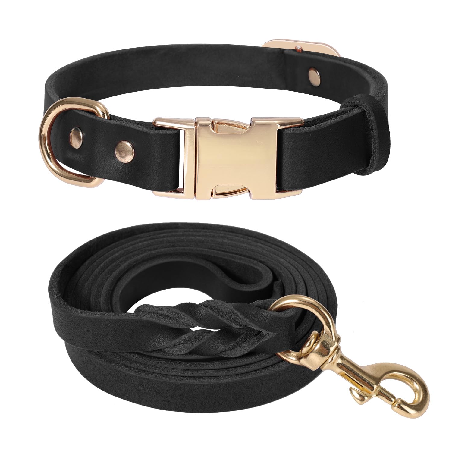 LWBMG leather dog collar close-up showing durable craftsmanship