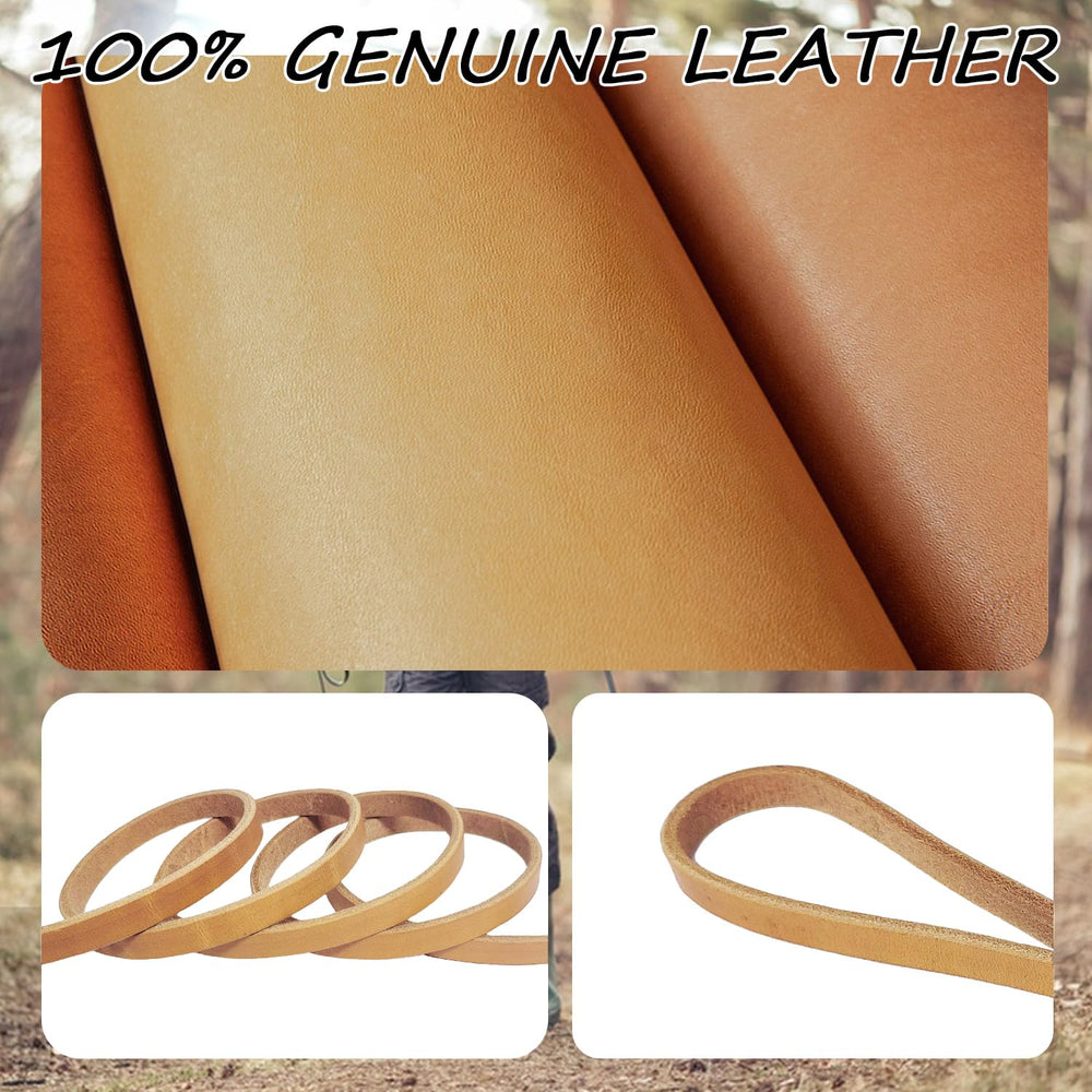 LWBMG leather dog leash shows 6ft length for easy training and walks.