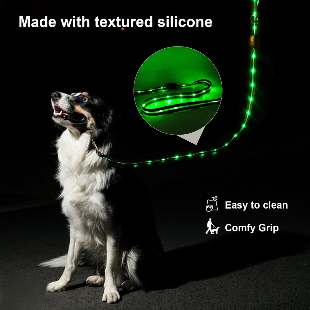 LWBMG Led Dog Leash 360-degree buckle prevents twisting.