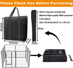 LWFCOEE dog playpen storage bag open zipper shows easy access for quick setup
