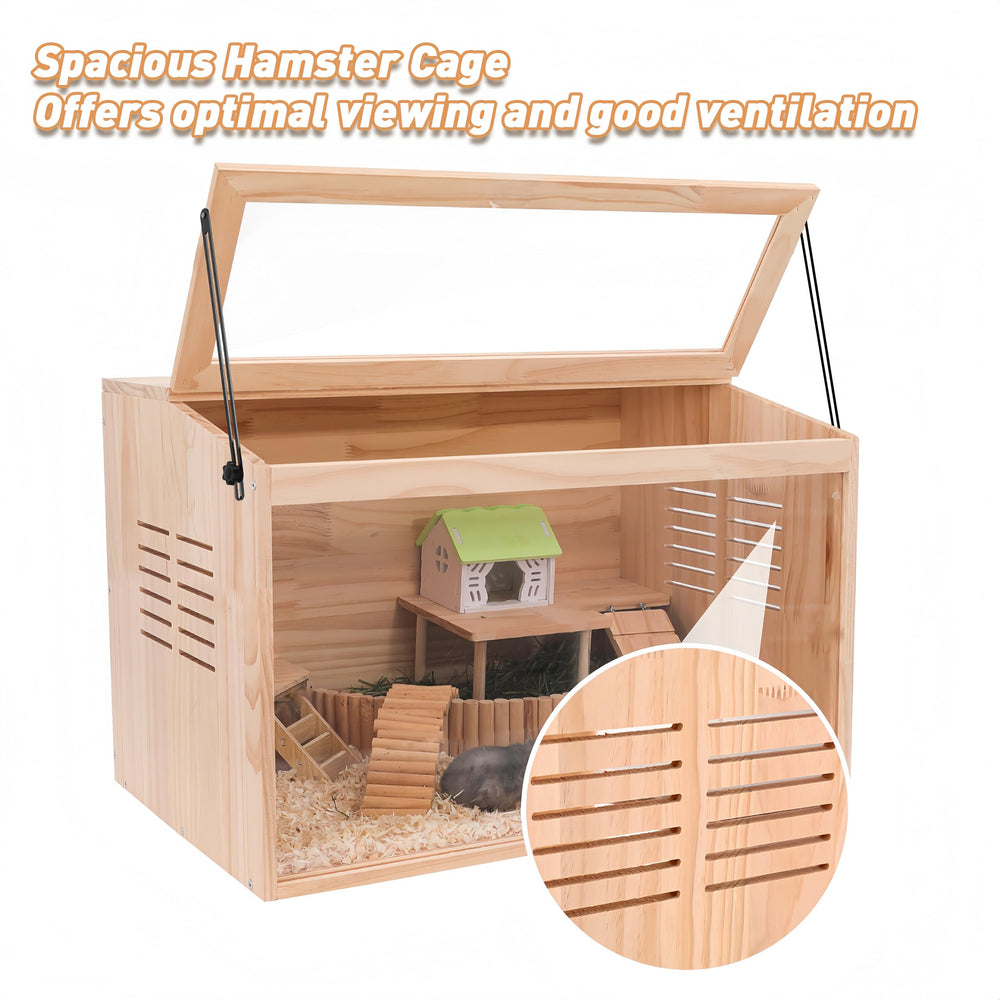 LWYMX hamster cage sliding door entry simplifies daily feeding and cleaning
