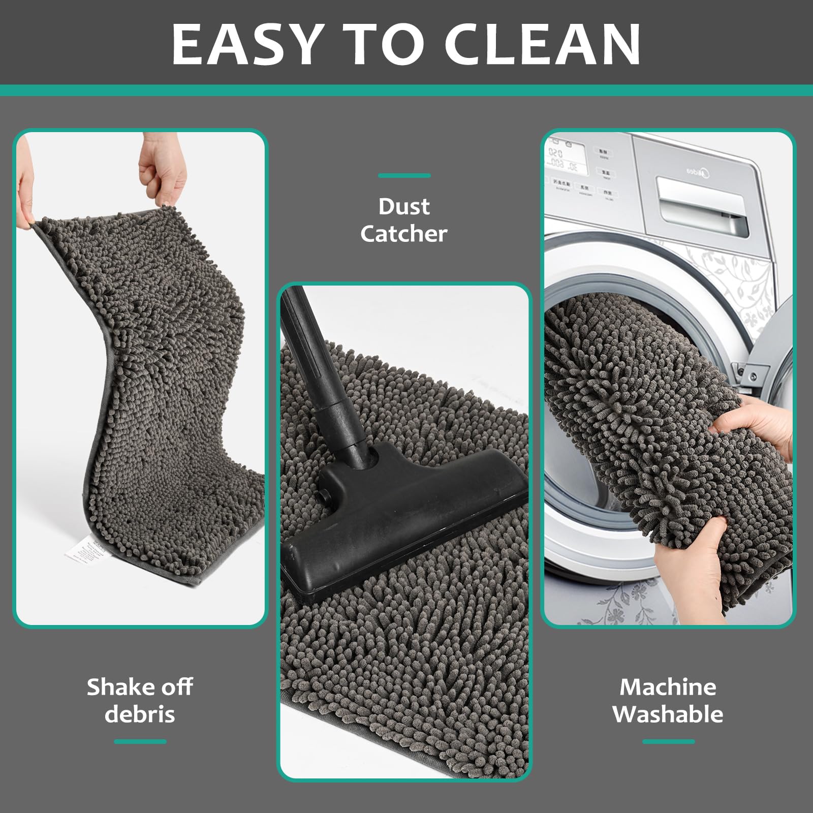 LWYYQB easy-clean dog rug simplifies quick shakes and machine washing.