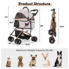 LXEVRA detachable carrier and car seat convert to standalone travel gear