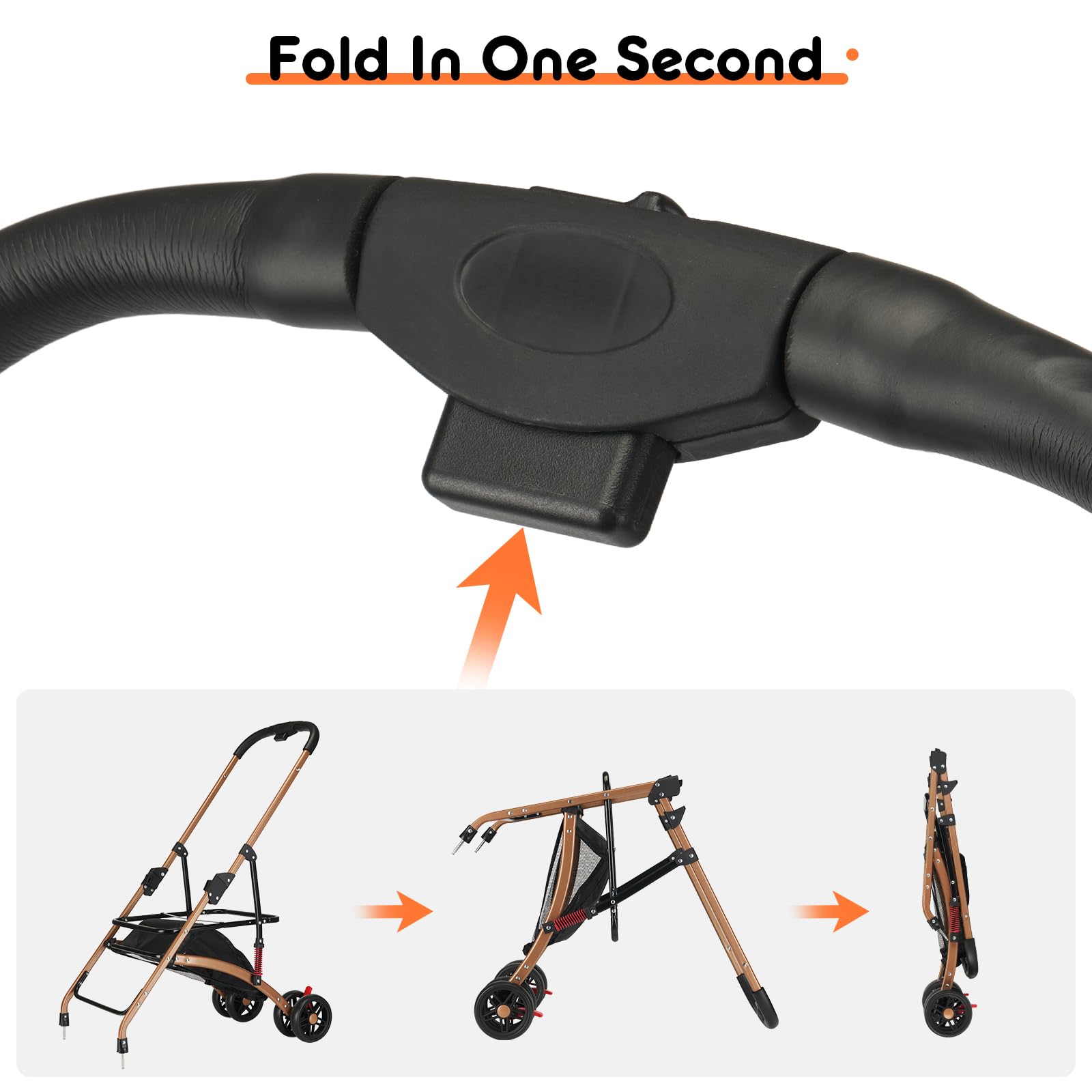 LXEVRA one-click folding frame for quick storage and portability