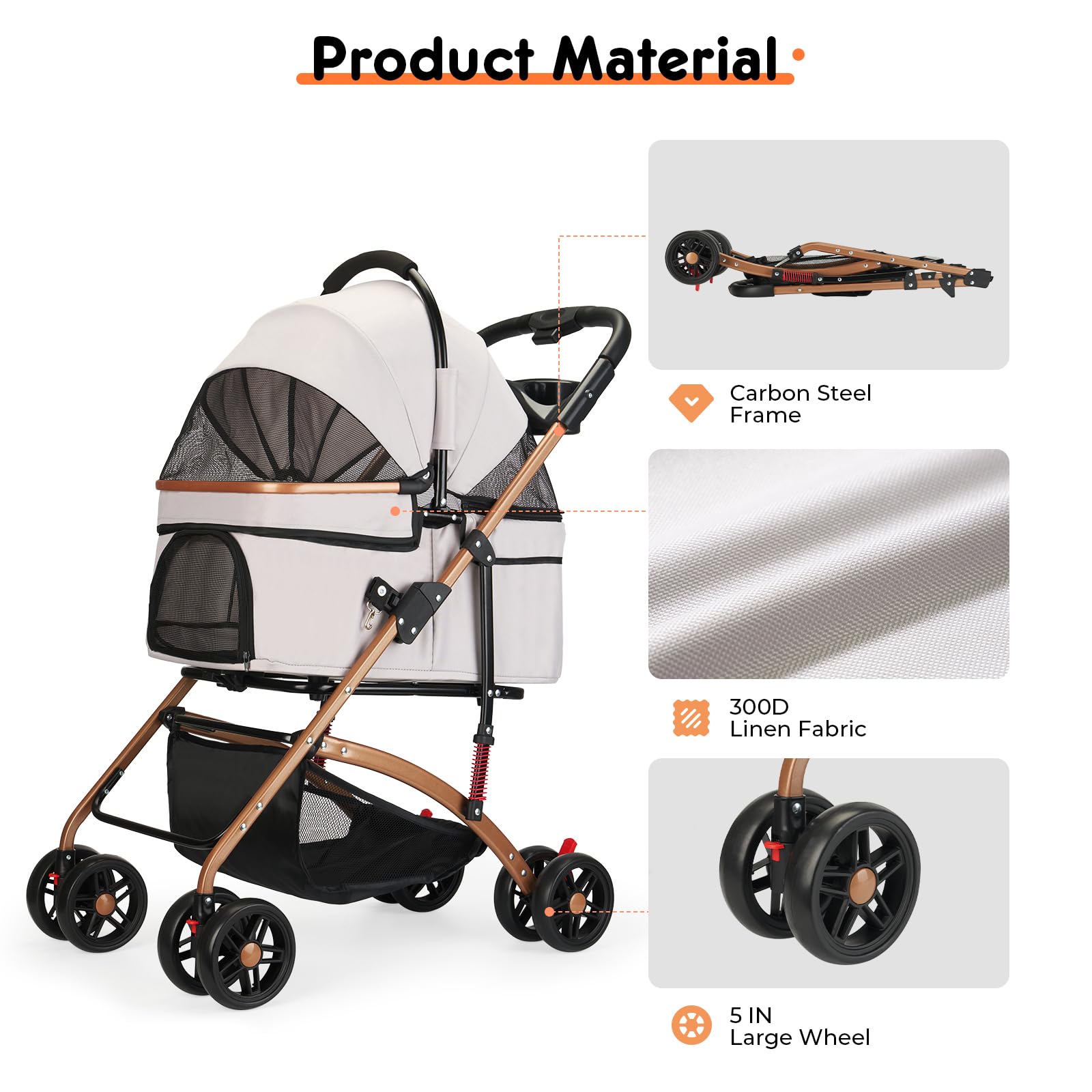 LXEVRA under-seat storage basket holds snacks, leashes, and toys