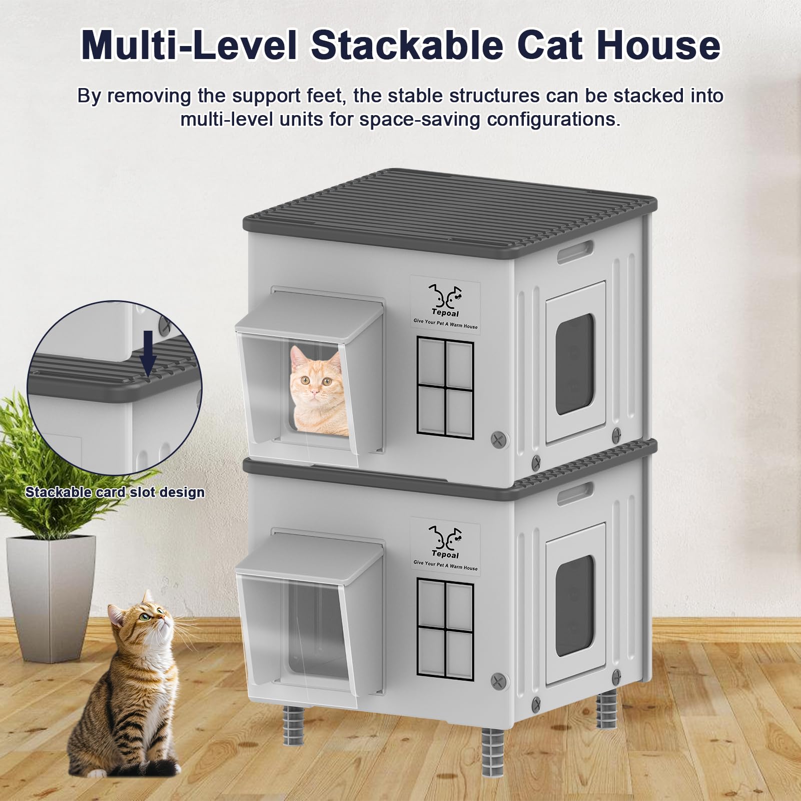 Lxheir Tepoal stackable design saves space for multiple units