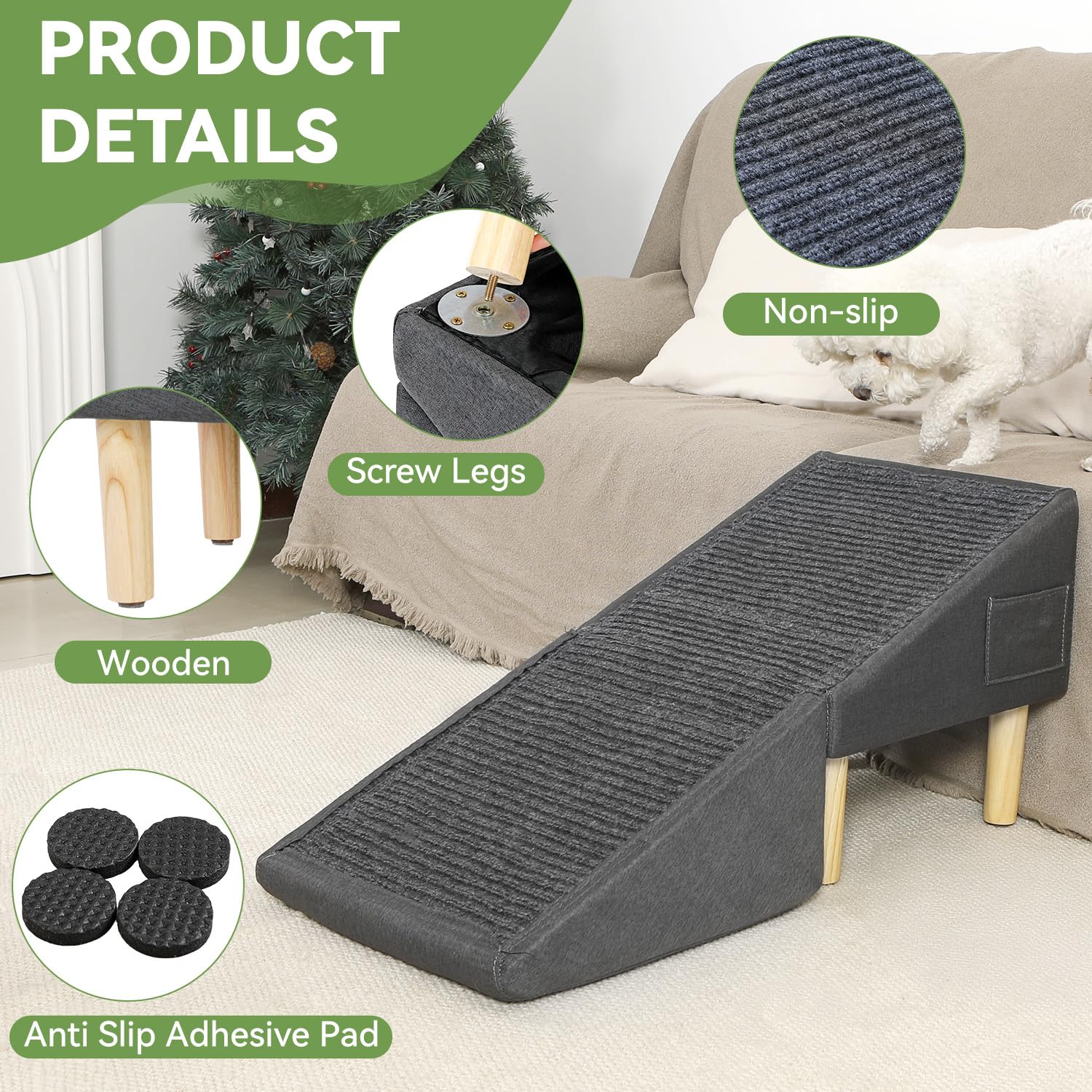 LY dog ramp-faux-leather-cover promises soft touch and easy cleaning.