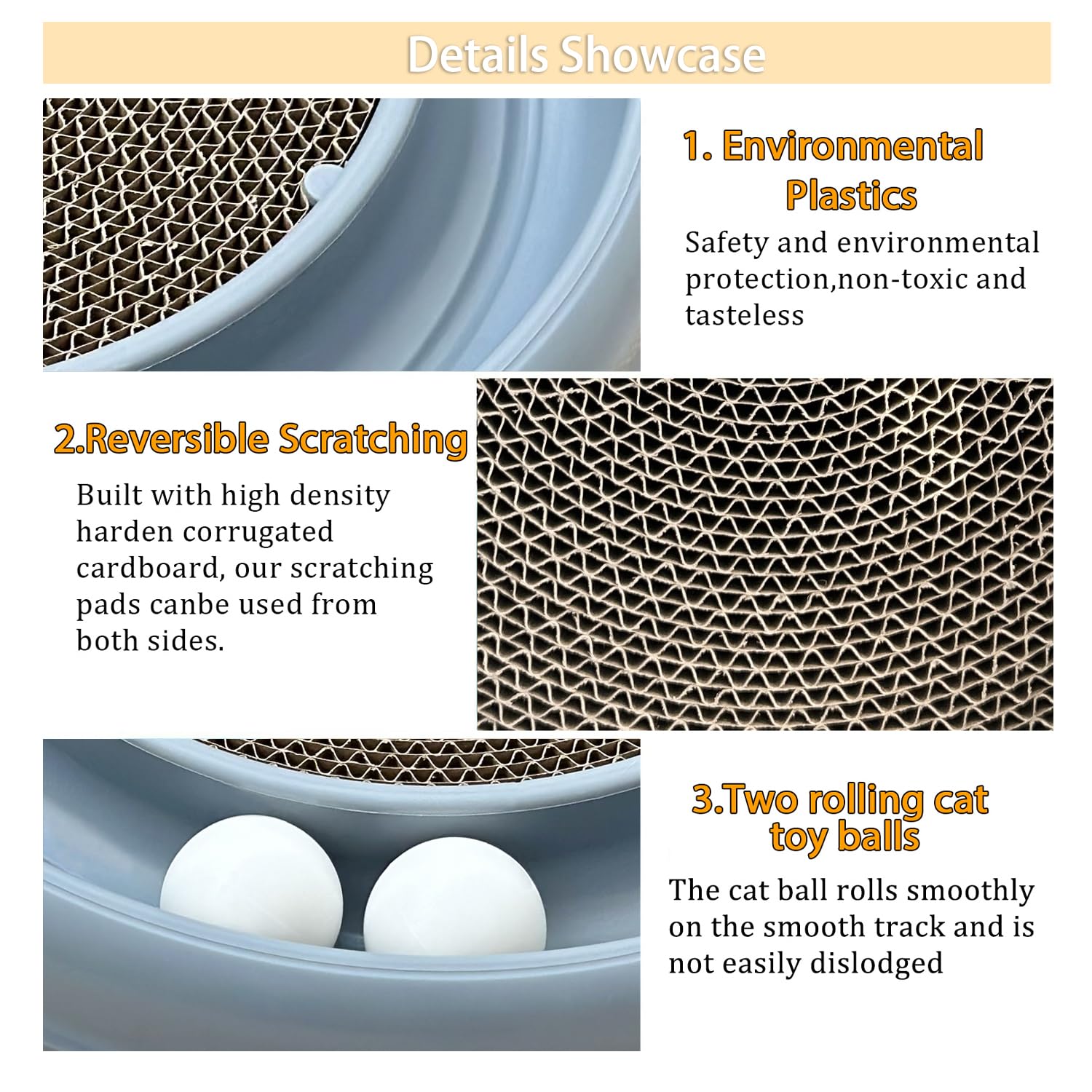LYCTDD cat ball track refill grey keeps play flowing for longer sessions