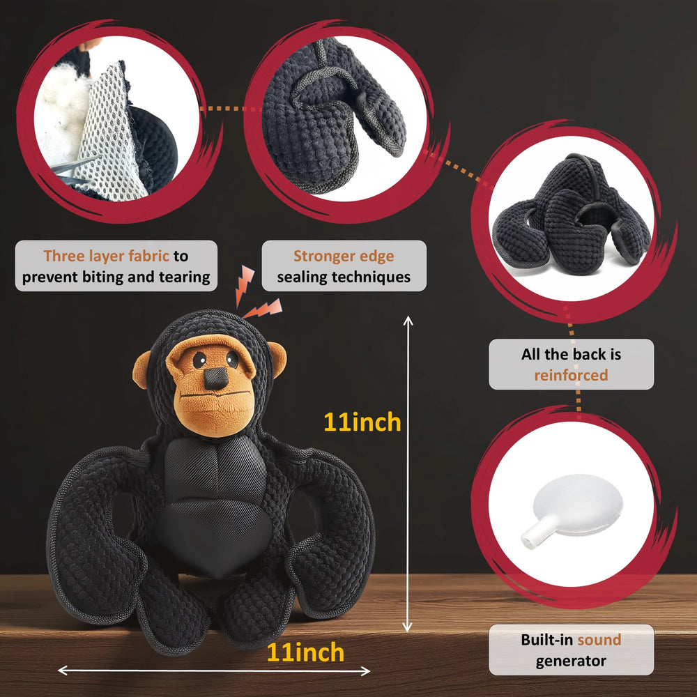 LydaPKS gorilla toy ideal for fetch and tug, encouraging interactive play.