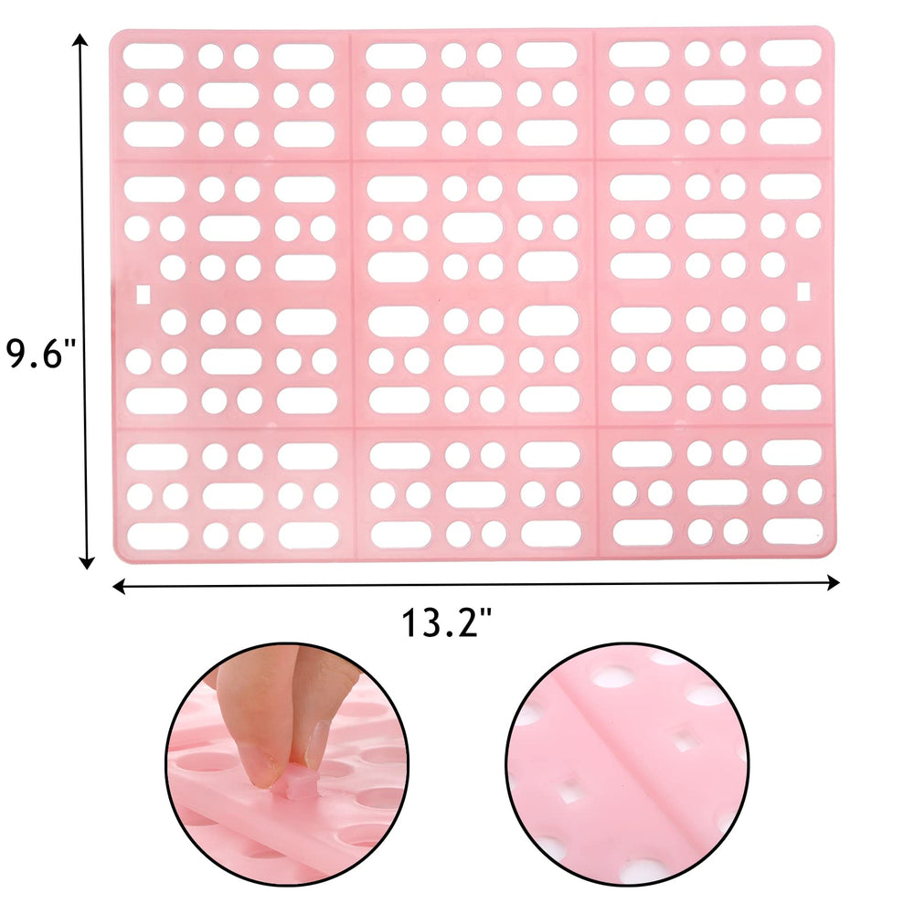 Lyellfe rabbit cage mat in assorted colors shows three color options for easy styling.