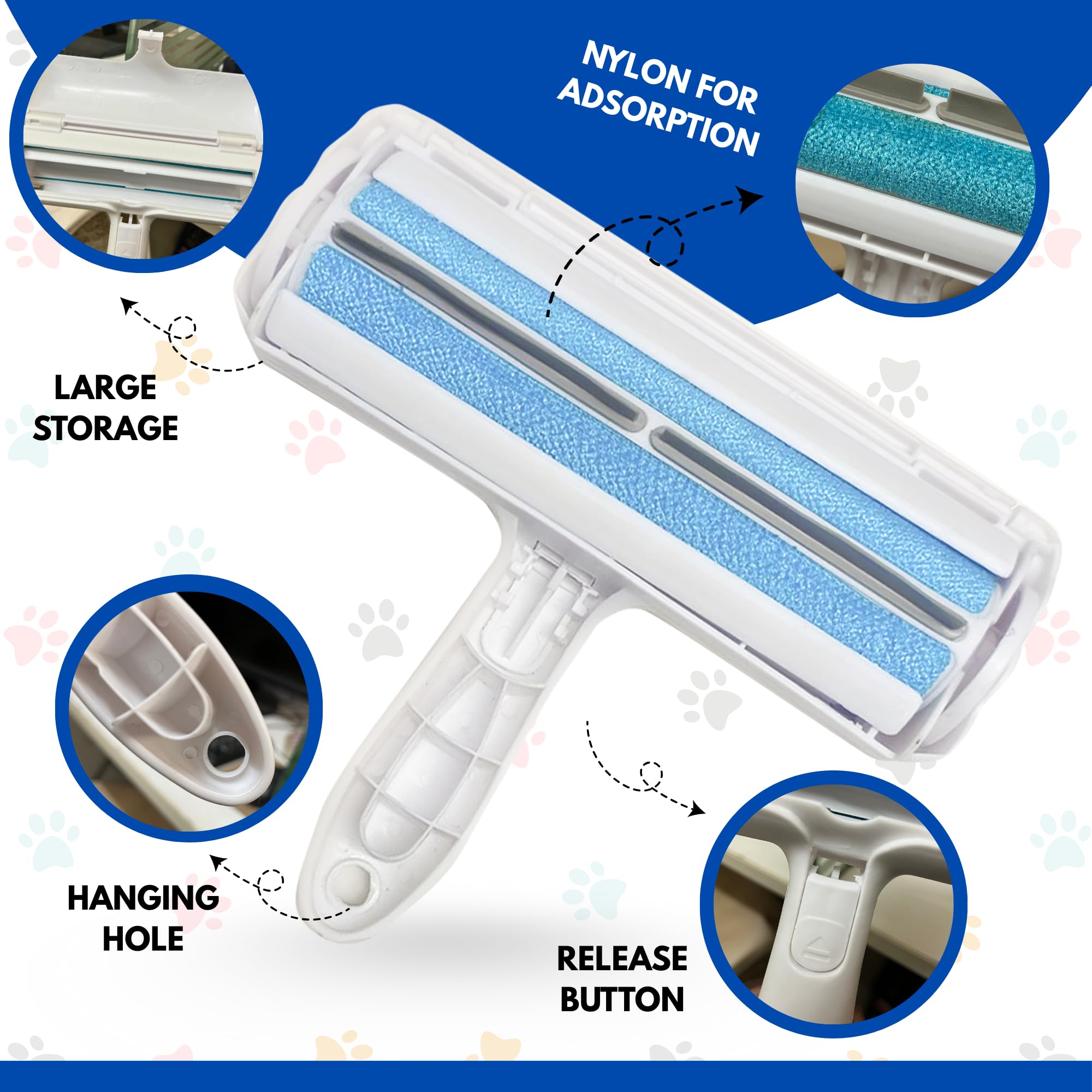 LyfNeeds reusable roller for rugs and bedding traps fur efficiently.