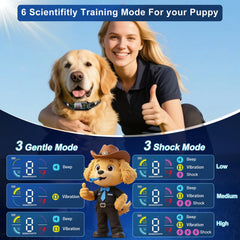 Lykani AI chip bark collar closeup shows intelligent training tech reduces false triggers.